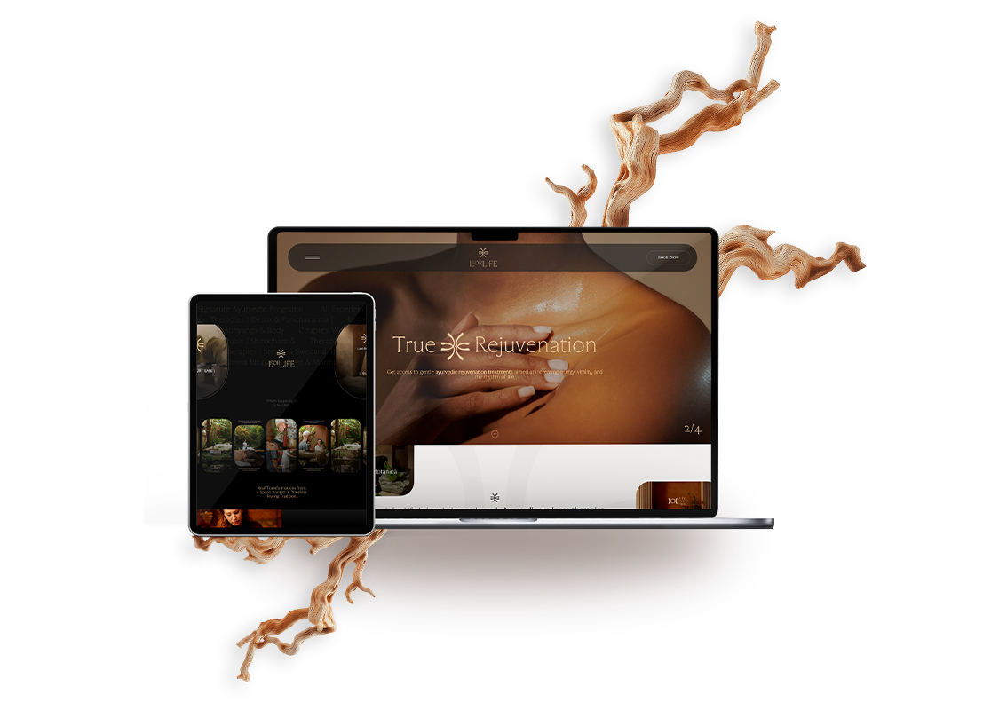 A modern website design showcasing various elements of web development and design techniques.
